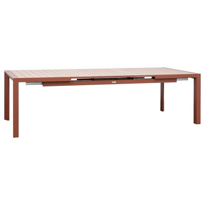 Table de jardin extensible rectangulaire EVASION Effet bois Honey / Acajou