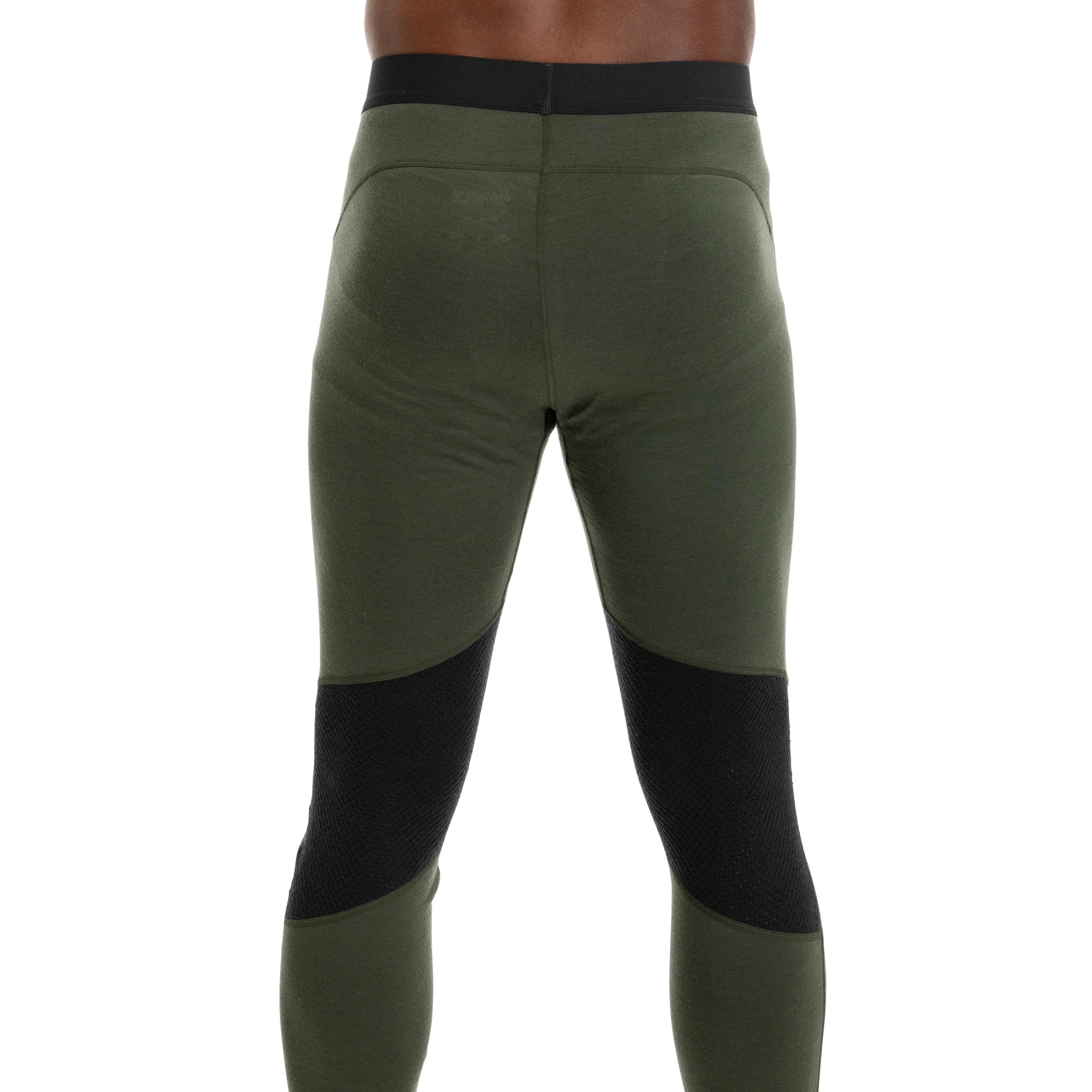 Inner:Pure Merino Tights Men Pine Forest / Dark Shadow Grey
