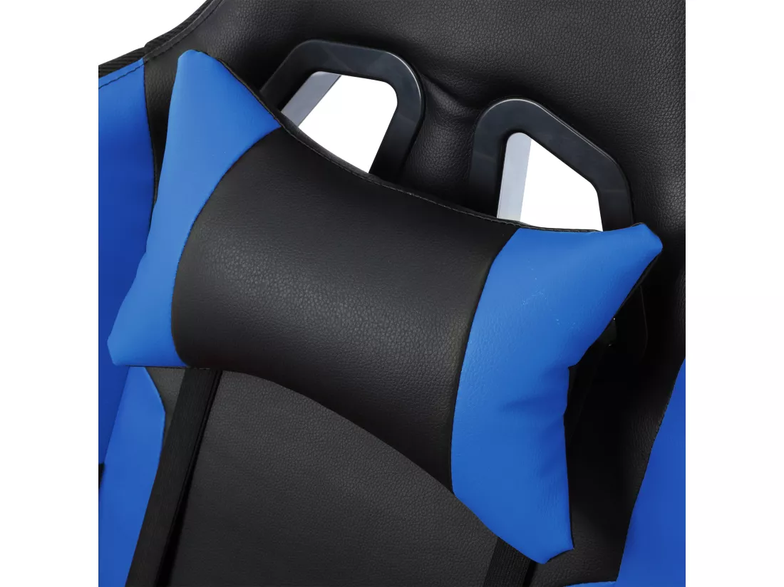 Chaise de jeu avec lumières LED RGB et haut-parleurs Chaise de gaming Chaise de bureau de style racing Chaise PC en cuir PU