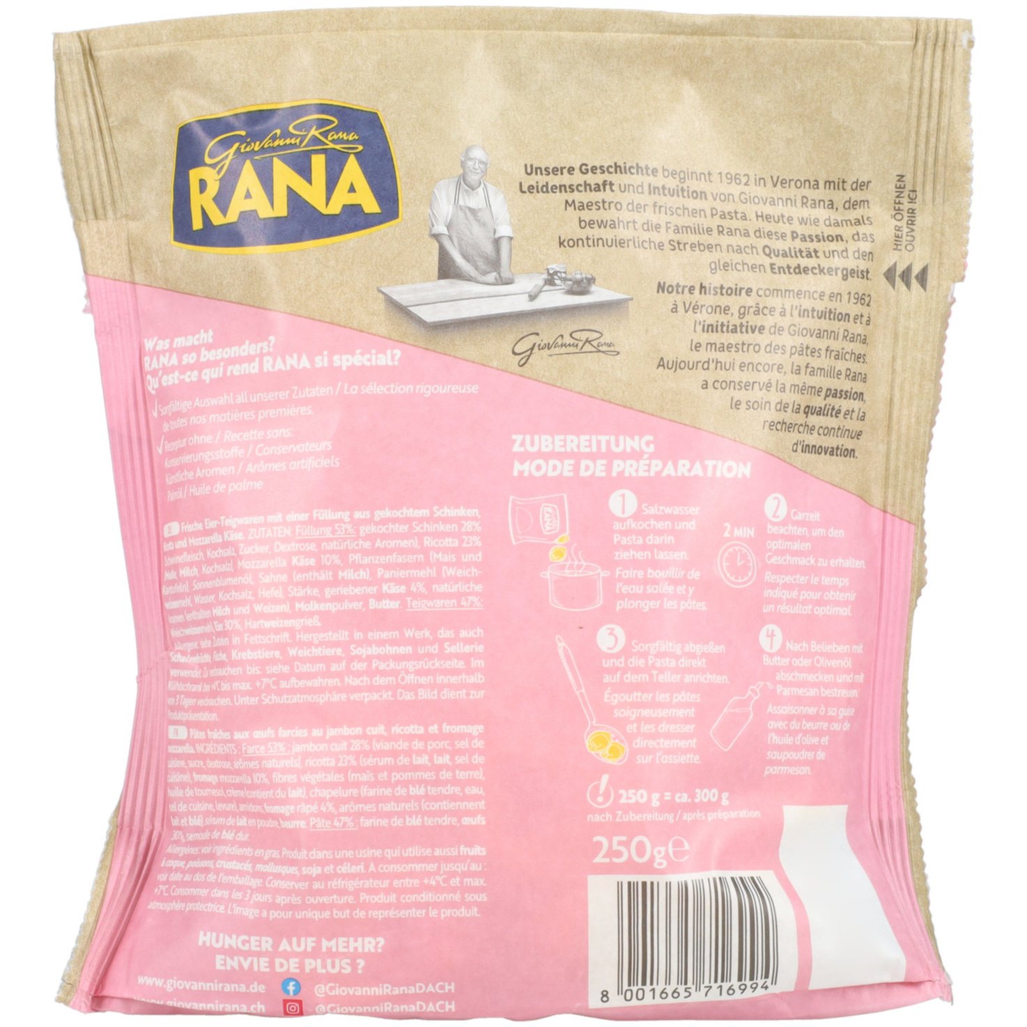 Rana Ravioli Prosciutto