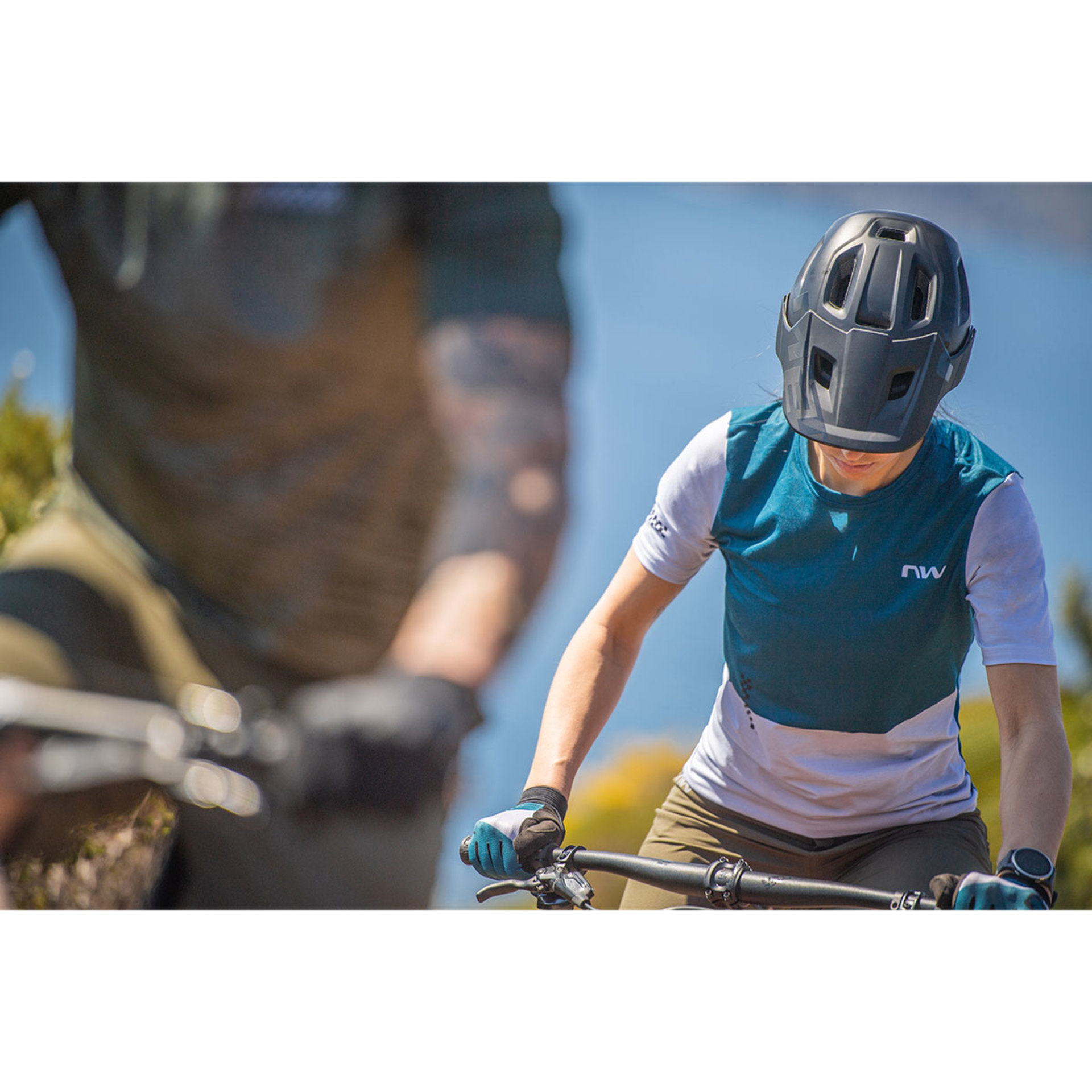 Northwave Xtrail 2 MTB Fietsshirt Korte Mouwen Blauw/Grijs Dames