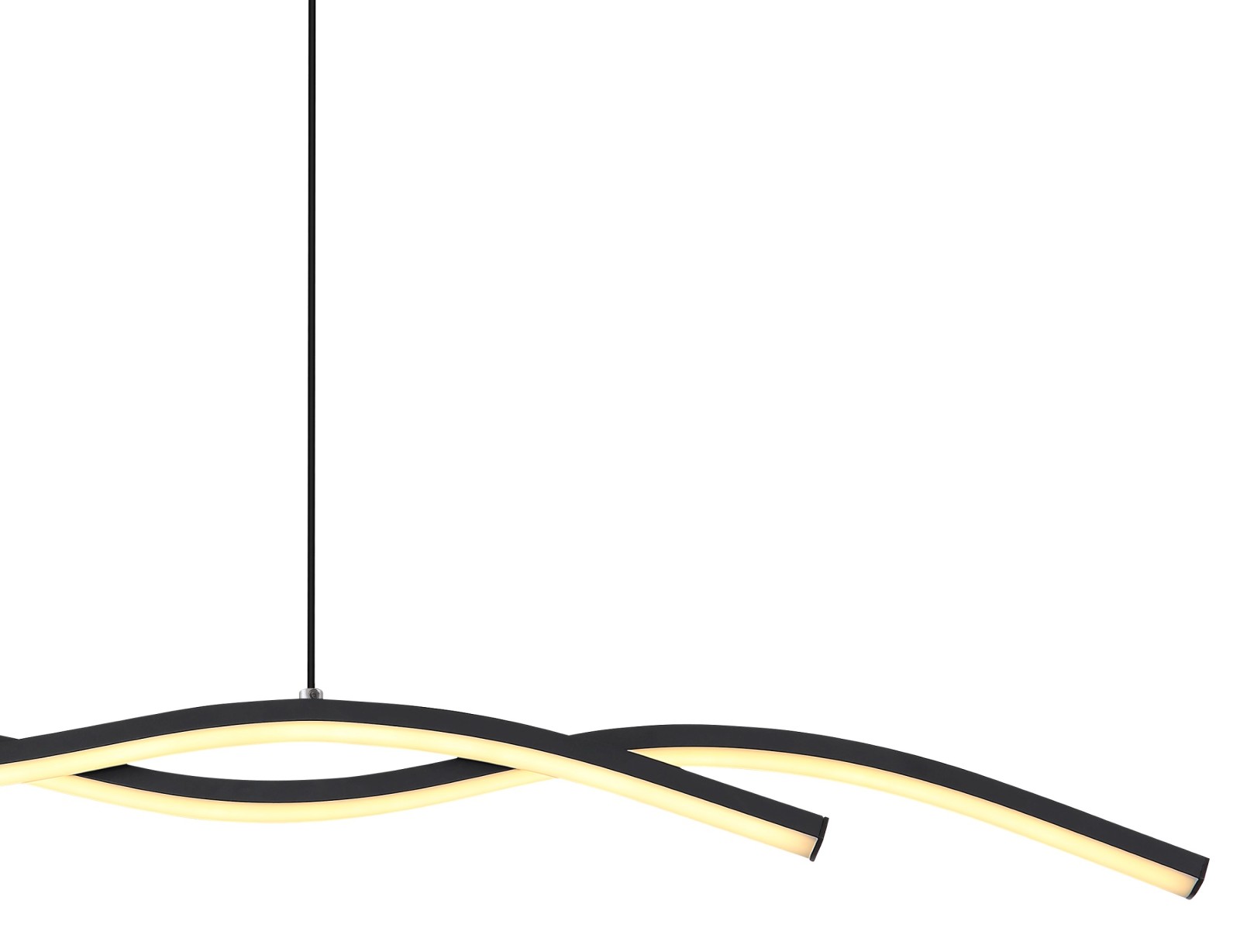 Pendelleuchte - schwarz - Metall - 88 cm breit
