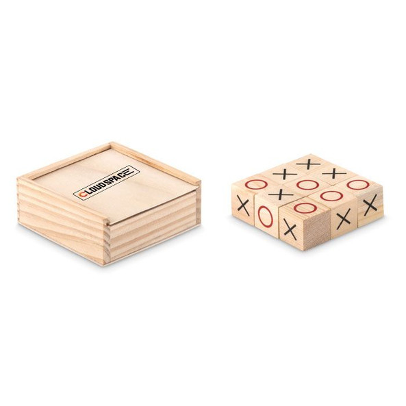 GiftRetail MO9493 - TIC TAC TOE Jeu de morpion en bois
