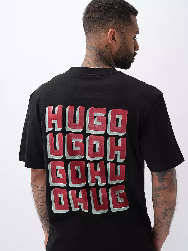 HUGO T-Shirt DIQITEE schwarz