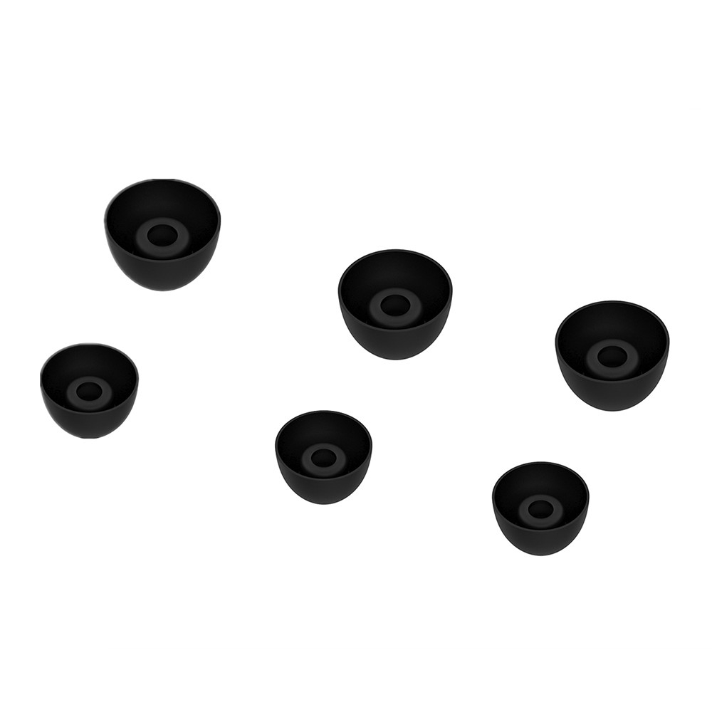 (6-tlg. Set) Samsung Galaxy Buds2 Silikon Ohrpolster Rutschfeste Ersatz Eartips - Schwarz