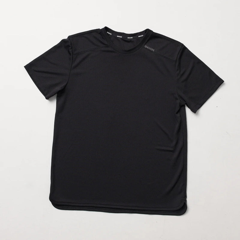 Trainingsshirt Mesh Herren aus recyceltem Polyester Schwarz