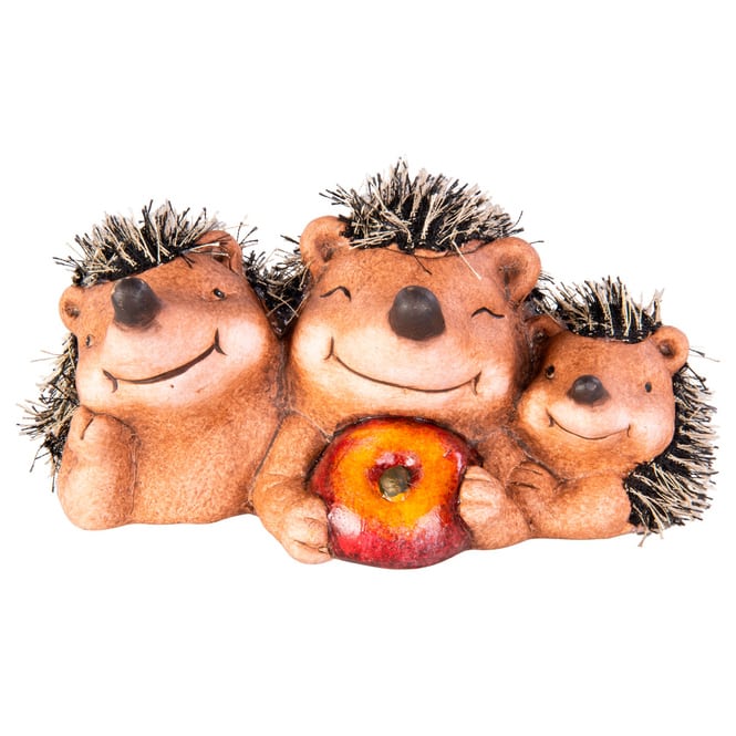 Igel mit Kunstfell - ca. 18 x 10,5 x 8,5 cm