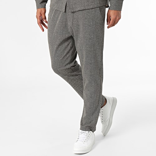Ensemble Surchemise Et Pantalon Jogging Beige Chiné