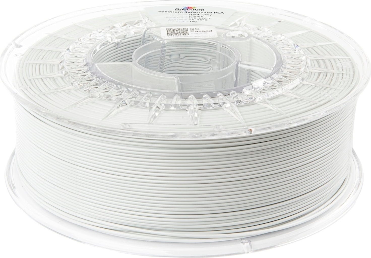 Spectrum  SafeGuard PLA Light Grey, 1,75 mm / 1000 g    Schutzschild für deine 3D Drucke in Light Grey
