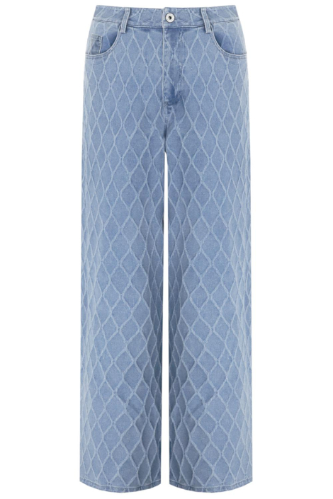 Fluresk blauwe dames jeans