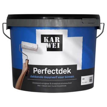 KARWEI Perfectdek muur en plafondverf mat binnen wit 10 liter