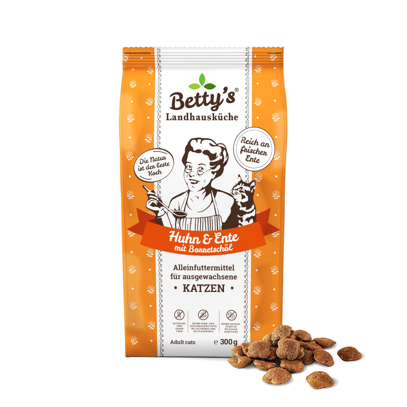 Betty's Landhausküche Trockenfutter Huhn Ente 300 g