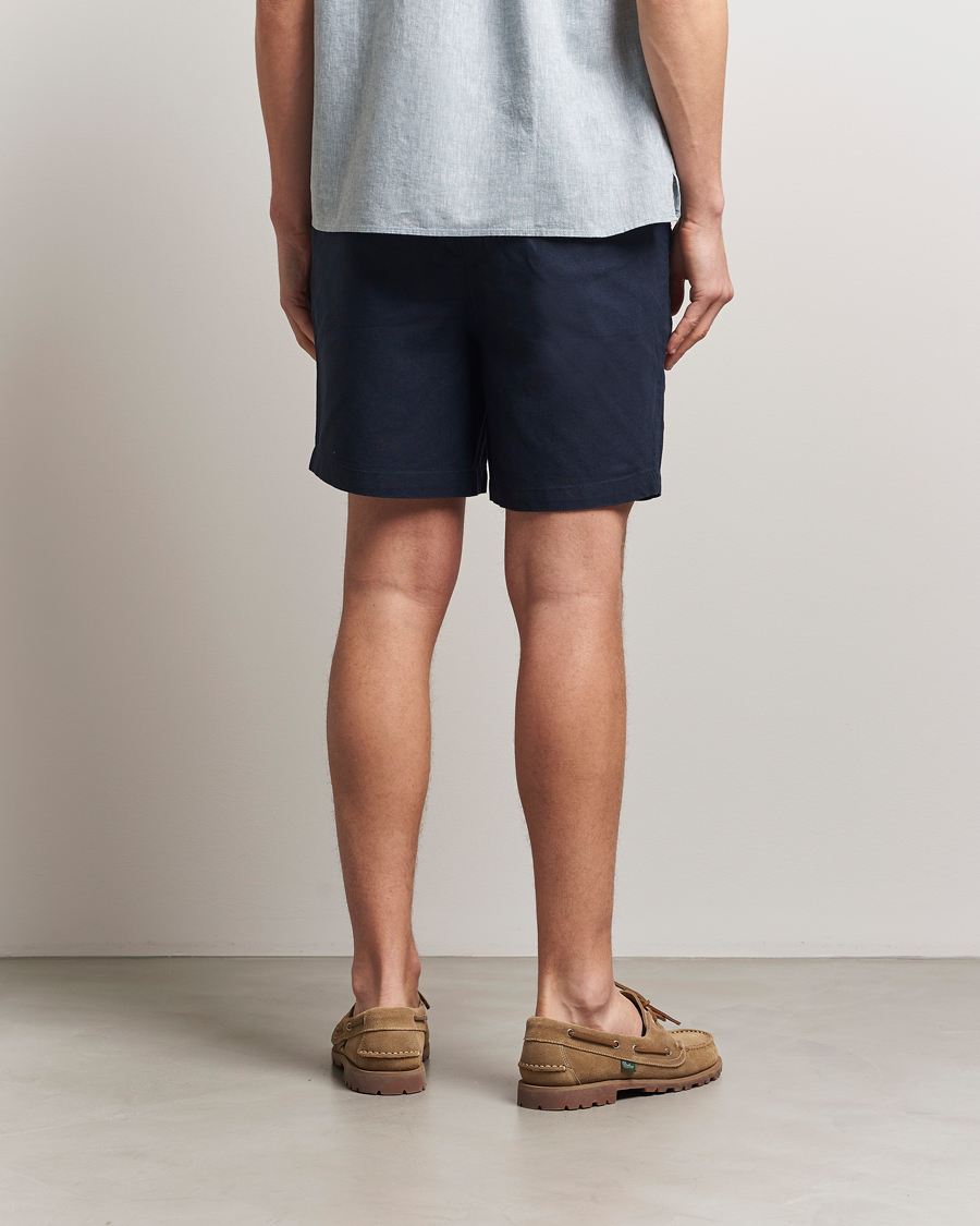 Barbour Lifestyle Cotton/Linen Relaxed Shorts Navy