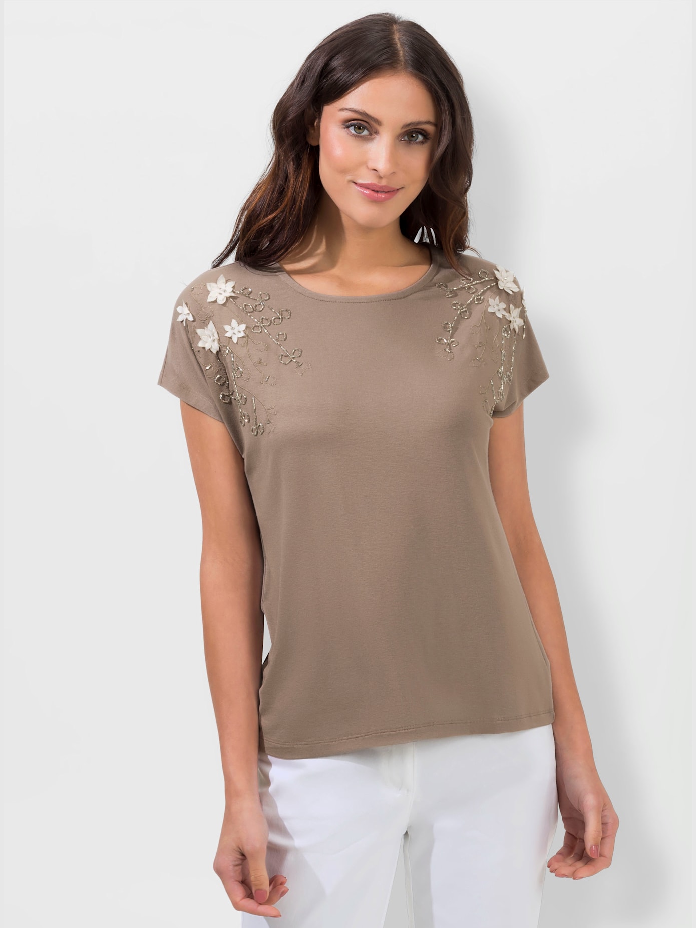 T-shirt à encolure ronde viscose
