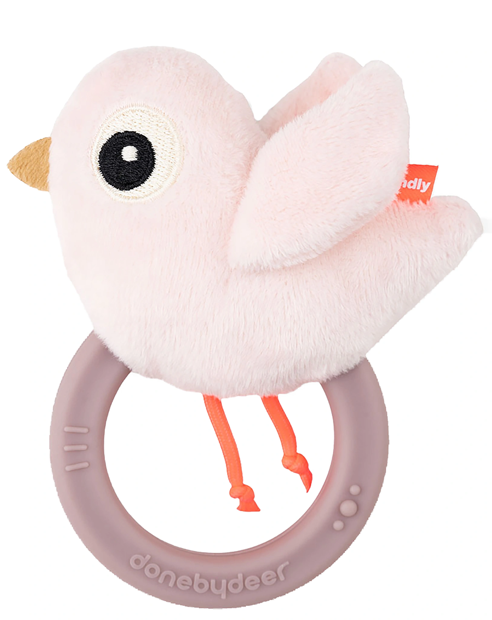 Rassel BIRDEE mit Beißring in rosa