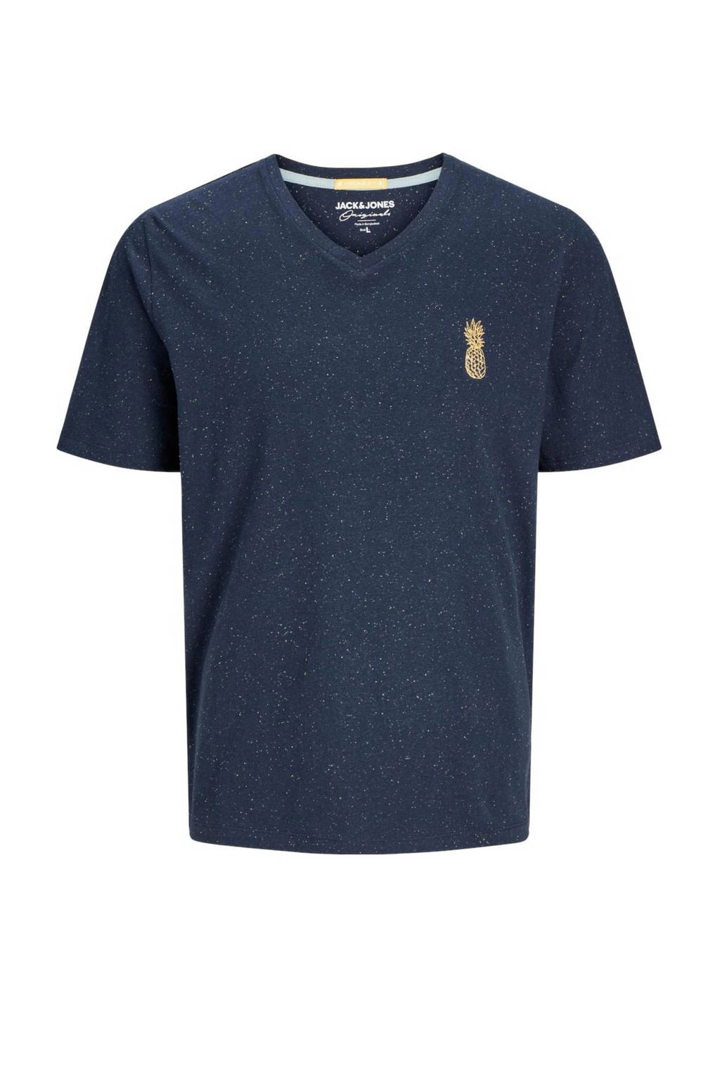 JACK & JONES T-shirt JORPALM met printopdruk donkerblauw