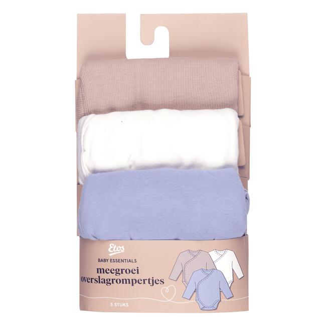 Etos Meegroei Overslagrompertjes Zacht Blauw Maat 50/56 Combi Set 3