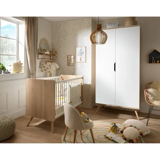 Sixties Lit bébé 60x120   Blanc        de               Sauthon Baby's Sweet Home
