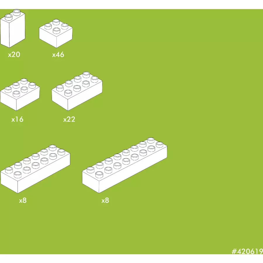 HUBELINO® Bausteine - 120 teiliges Set, weiß