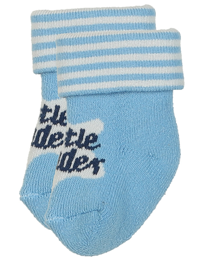 Erstlings-Socken LITTLE WONDER 2er-Pack in hellblau