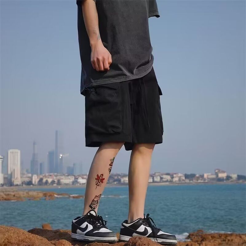 Capbrew - Mid Rise Plain Cargo Shorts