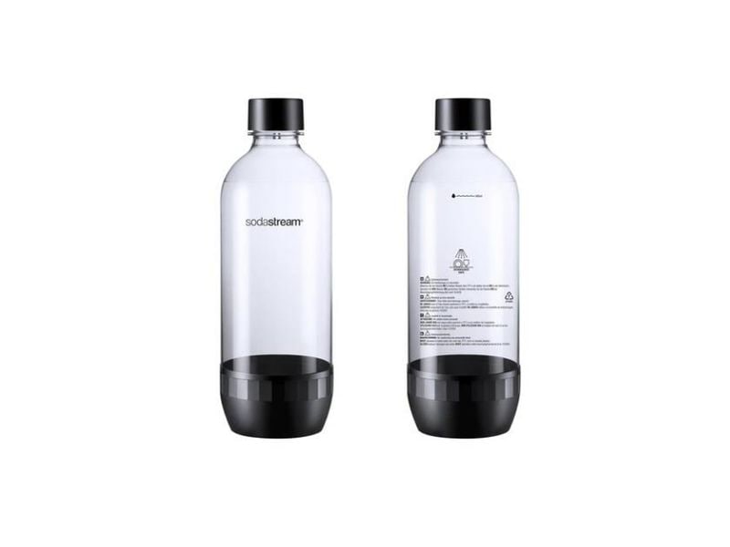 Sodastream Flasche Regular TP Black DWS, 2 Stück Kunststoffflasche