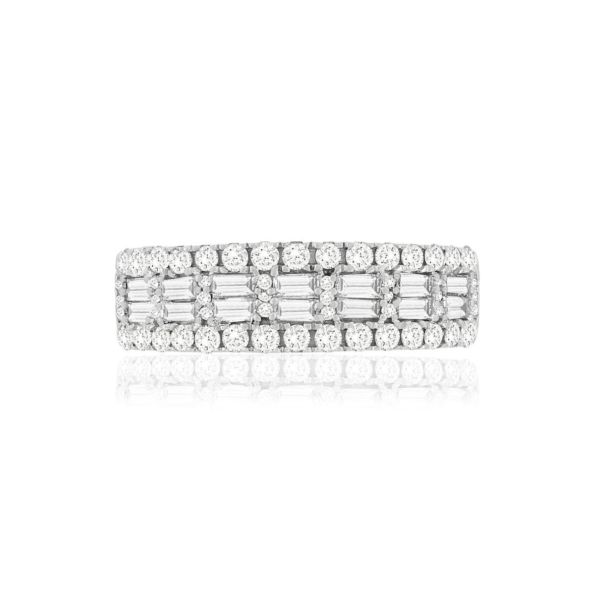 Bague or blanc 750 diamants