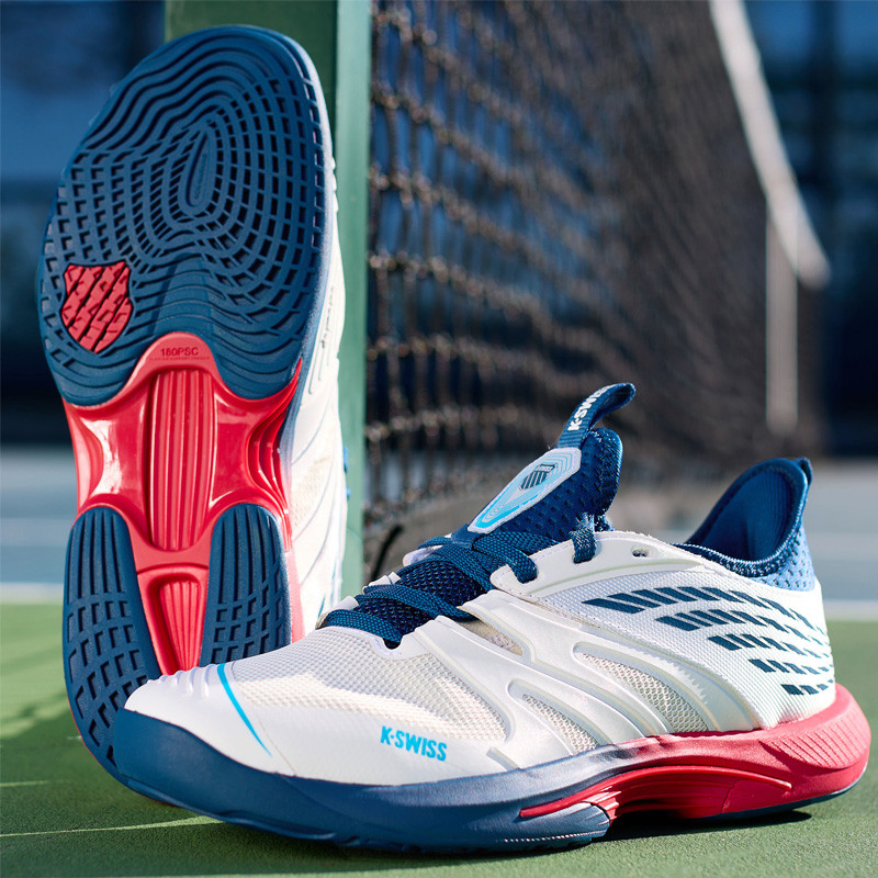 KSwiss Speedtrack homme blanc-bleu-rouge
