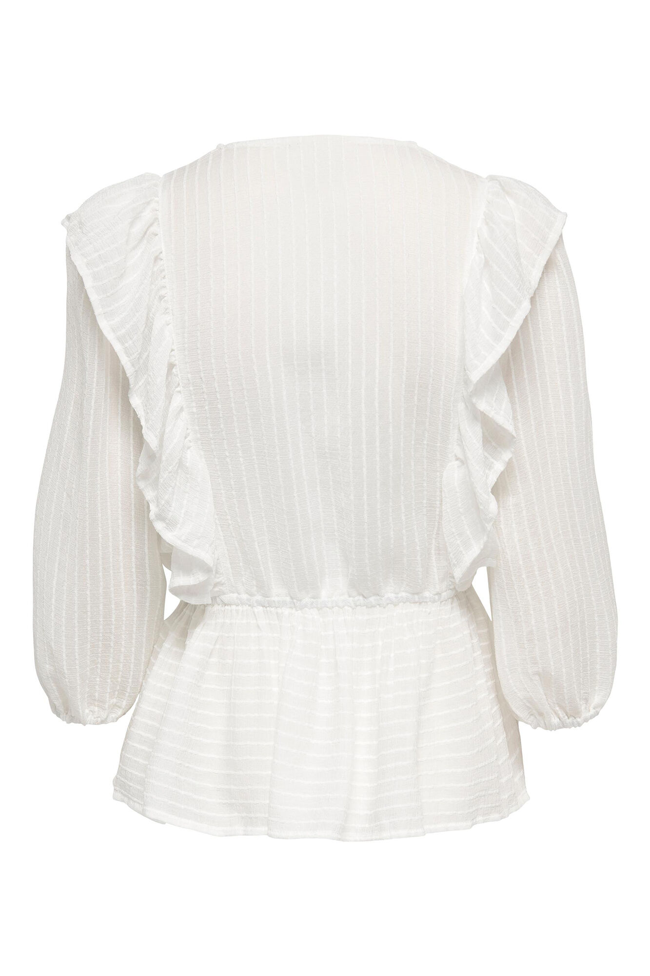 Blusa com decote em V e mangas 3/4