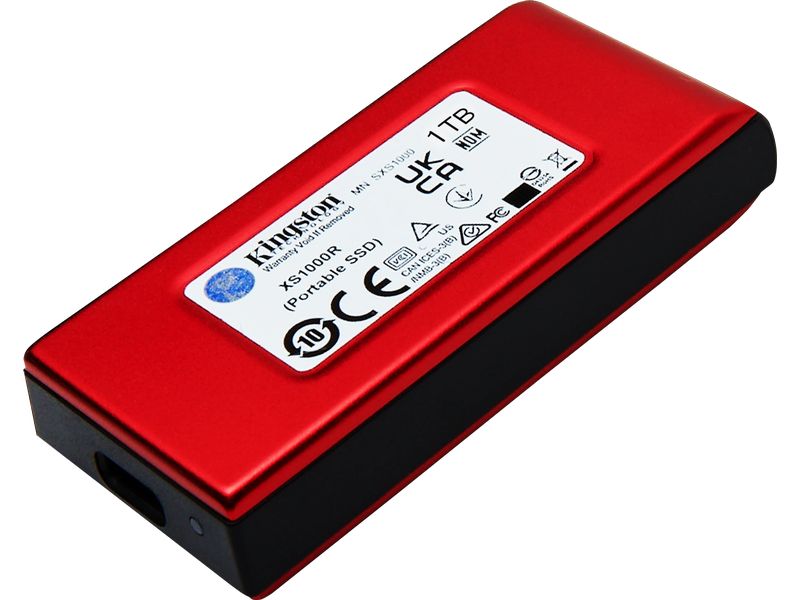 Kingston Externe SSD XS1000 1000 GB, Rot Externes Solid State Drive im schlanken, kompakten Design
