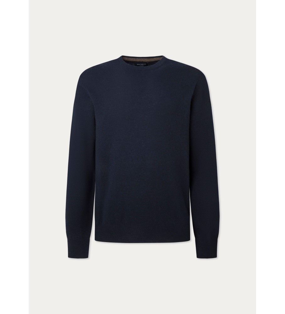 Hackett Jersey Merino Cash Mix azul marinho