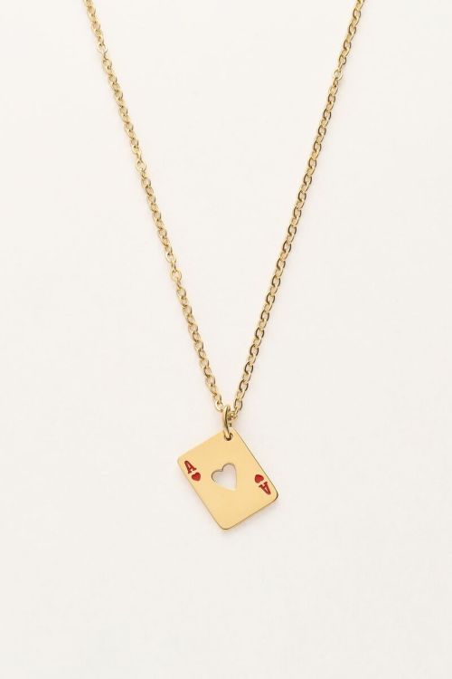 Minimalistische ketting met speelkaart