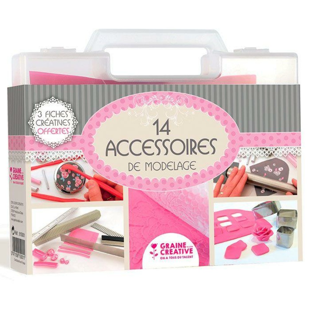 Mallette 14 accessoires de modelage en pâte polymère