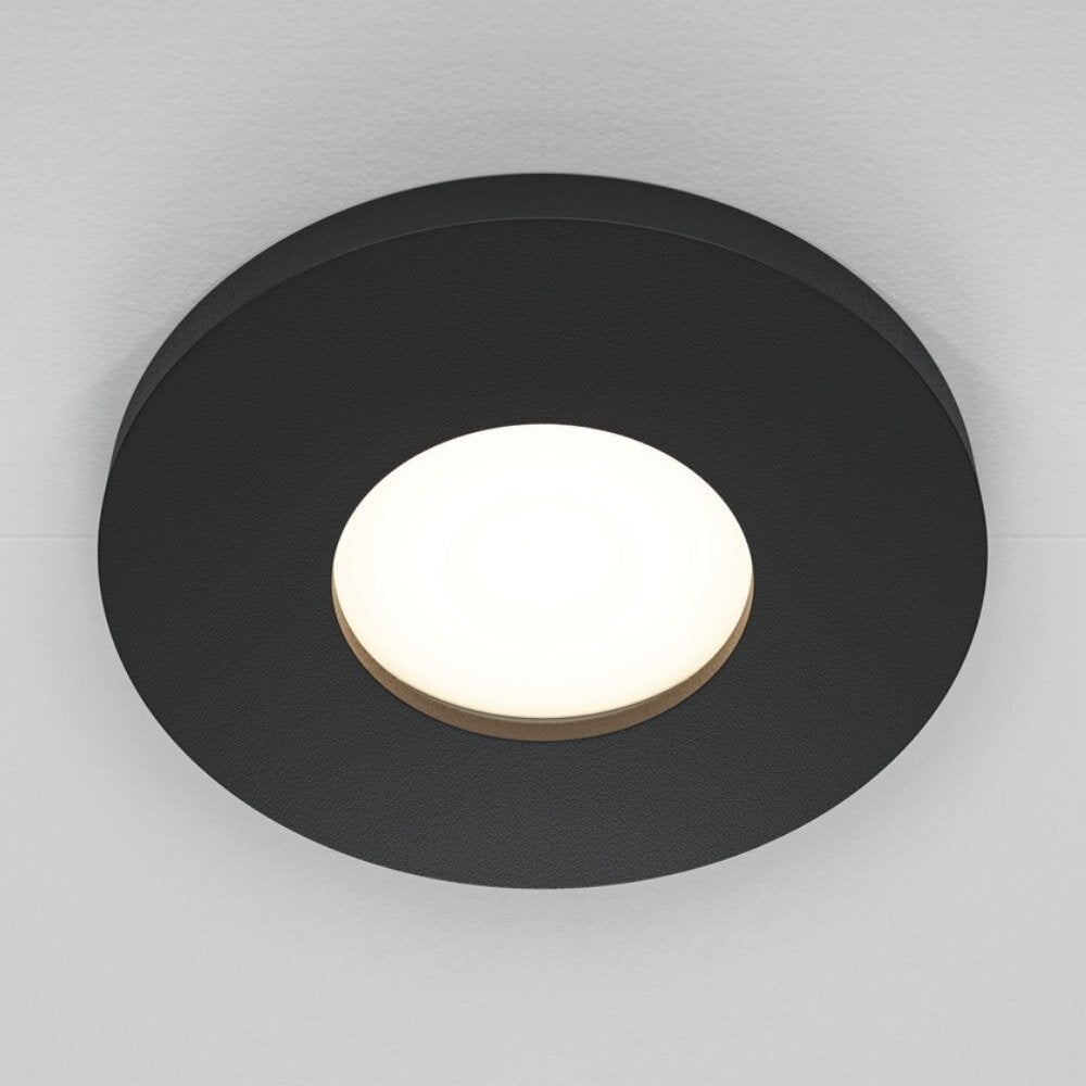 Stark inbouw plafondspot in zwart GU10 IP65 rond