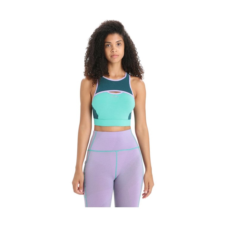 Icebreaker ZoneKnit Sports Bra Women Fresh/Green Glory