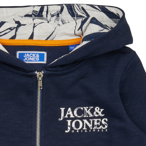 Jack & Jones - JORCRAYON SWEAT ZIP HOOD - Marine