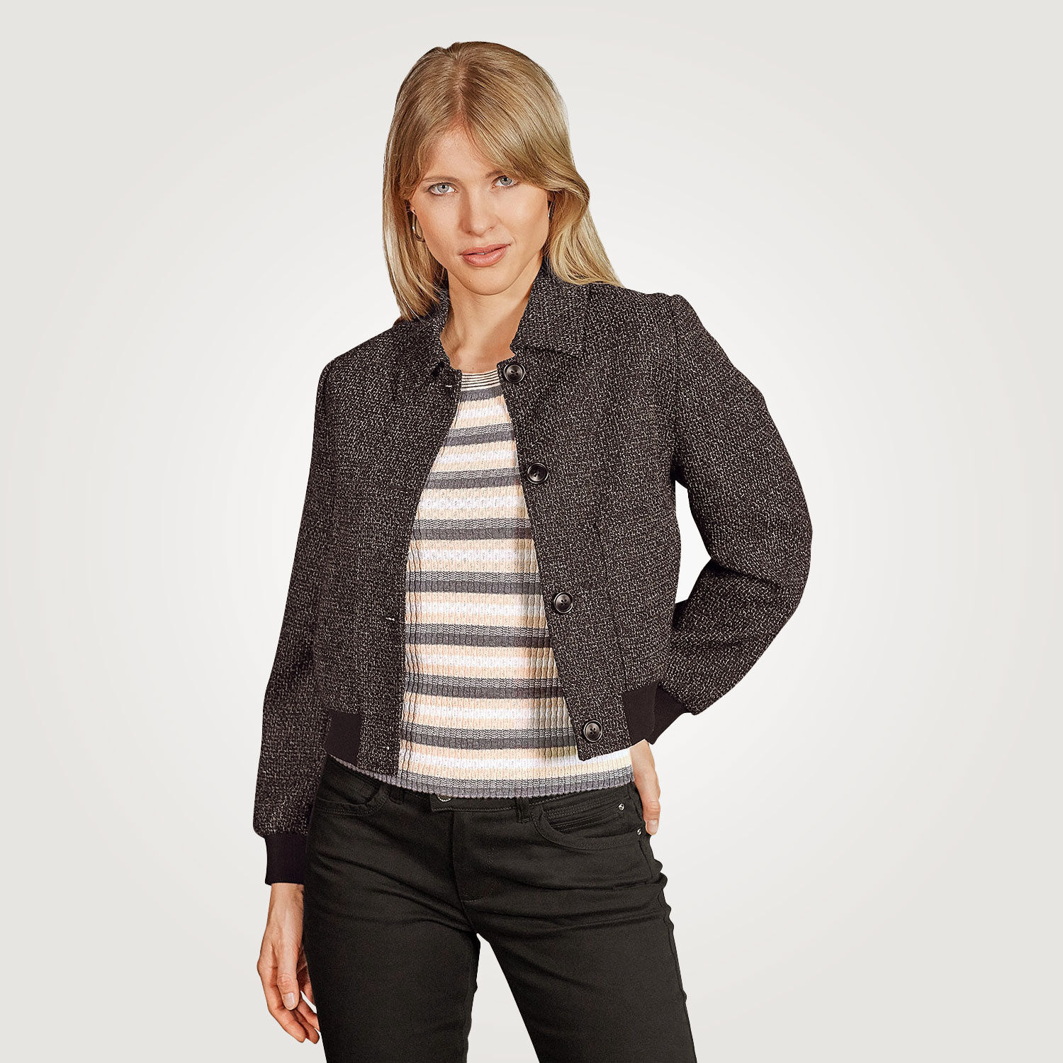 Damen Jacke von Artime in Tweed Optik