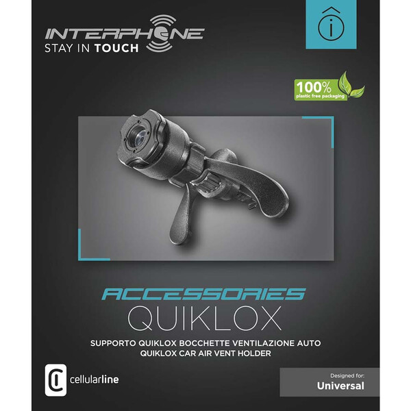 Interphone - Support Quiklox pour grille de ventilation de voiture