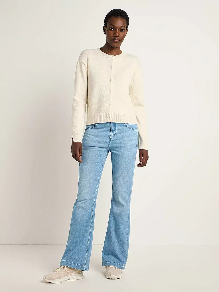 LANIUS Strickjacke Boxy Fit creme