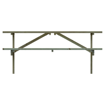 Outdoor Life Products picknicktafel groen hout 77 x 180 cm