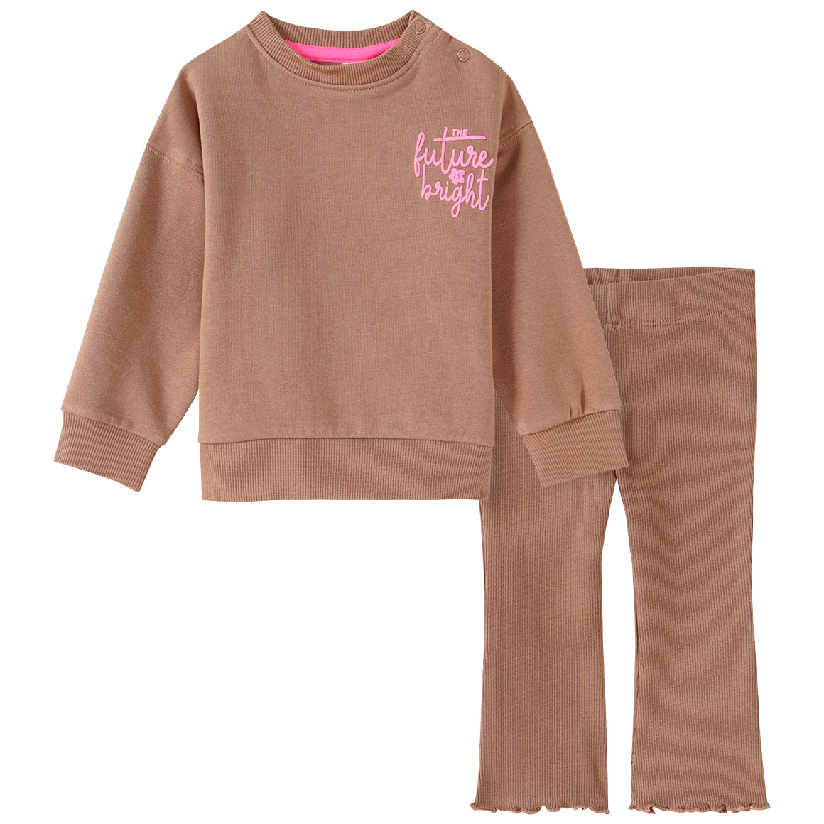 Topomini Baby Sweatshirt und Leggings im Set hellbraun