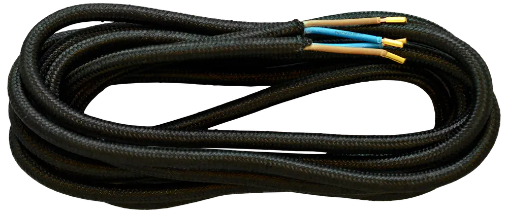 Stofledning 5 m - sort