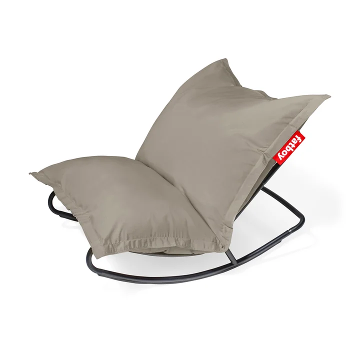 Fatboy - Rock 'n' Roll Lounge Chair, schwarz   Original Outdoor Sitzsack, grey taupe