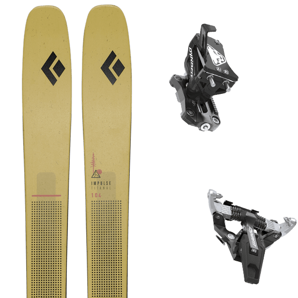 Pack ski de randonnée BLACK DIAMOND IMPULSE 104 TI + Fix
