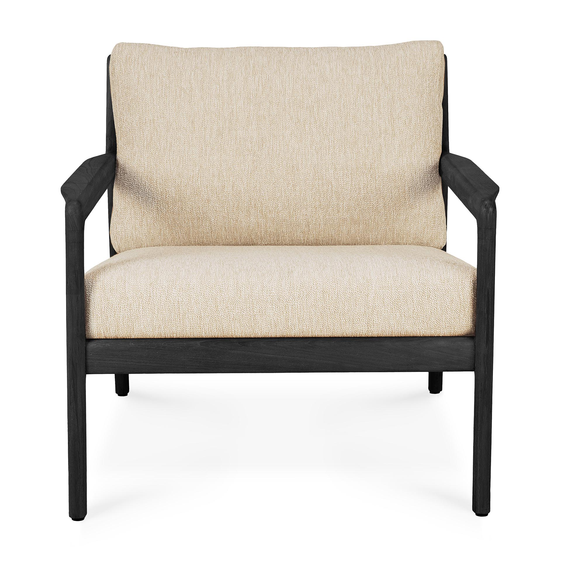 Teak Jack lounge chair - zwart - outdoor - naturel