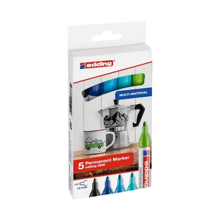 edding 3000 Permanent Marker, 5er-Set