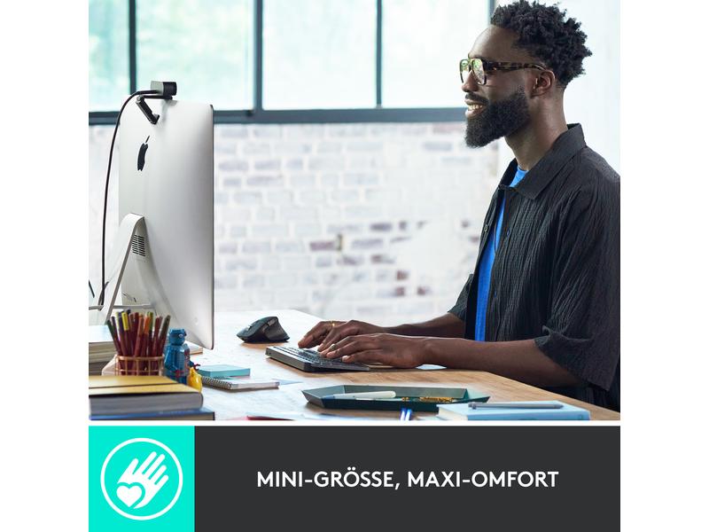 Logitech Tastatur MX Keys Mini for Business Minimalistische kabellose Tastatur mit Tastenbeleuchtung und Logi Bolt Empfänger