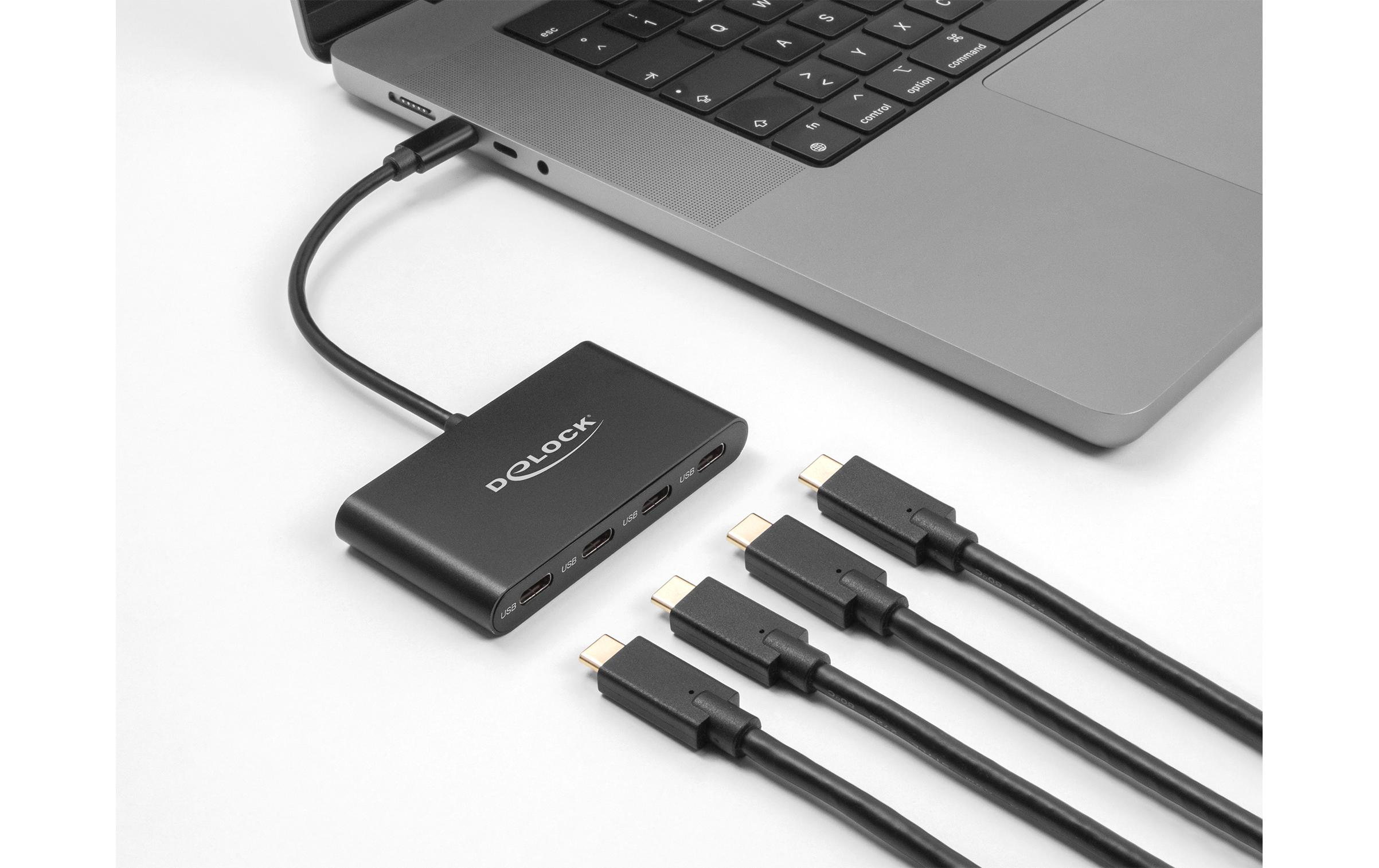 USB-Hub 4 x USB 3.1 Typ-CVier-Port-USB-C-Hub