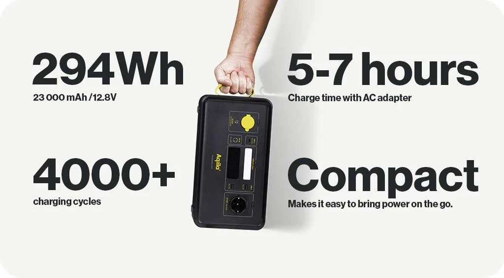 Aqiila - Powerbird S300 - Bærbar kraftstation, 294Wh / 300W
