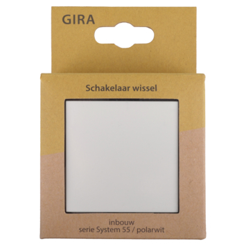 Gira ST55 inbouw wisselschakelaar wit